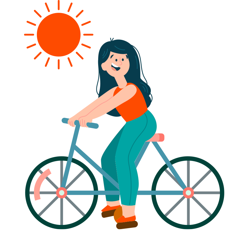 Woman on Bike